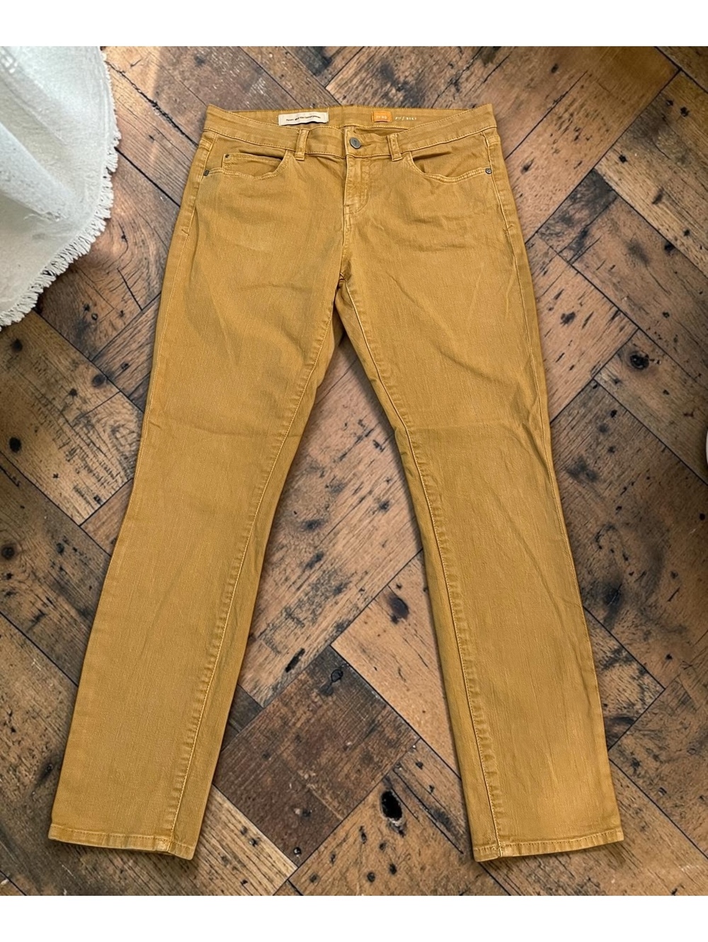 Pilcro and the Letterpress Mustard Skinny Pants Size 29 Anthropologie